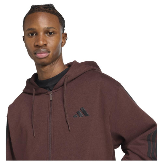Adidas Ανδρική ζακέτα Essentials 3-Stripes Fleece Hoodie Adidas Ανδρική ζακέτα Essentials 3-Stripes Fleece Hoodie